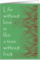 Tree of Life, words of love card