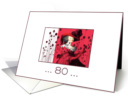 Happy 80th birthday - for her card (839291)