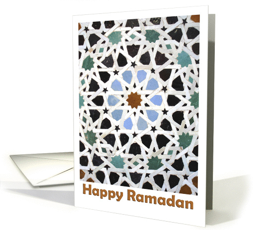 Happy Ramadan - mosaic star Muslim holiday photography card (845009)