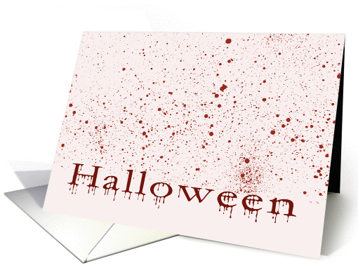 Happy Halloween, creepy scary blood stained illustration card (847180)