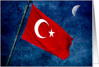 Turkish Flag Abstract card