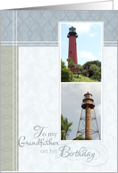 Lighthouses pictures for Happy Birthday for Grandfather card
