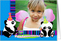 Panda Party Birthday Invite- Pandamonium card
