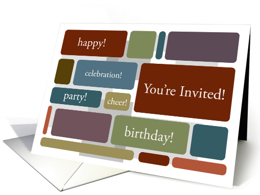 Birthday Invitation for Workplace, Earthtone Colors card (1177872)