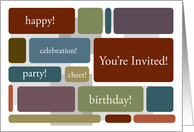 Birthday Invitation for Workplace, Earthtone Colors card