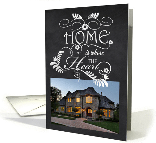 Chalkboard Design- New Home, Home is where the Heart Is card (1193810)