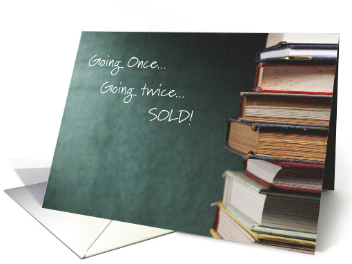 School Auction Thank You Card-Books and Chalkboard card (1248376)