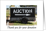 Thank you Donation- Auction card