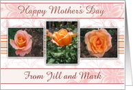 Pink Roses for Mothers Day Customize Name card