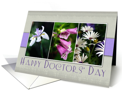 Happy Doctors' Day- Purple Flower Snapshots card (1380468)