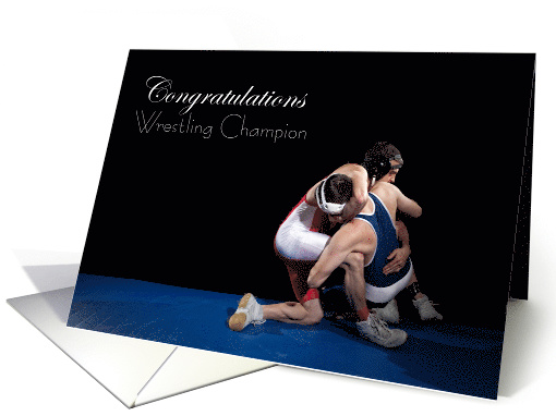 Congratulations Wrestling Champion card (1554078)