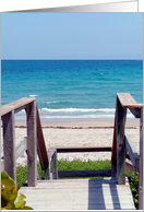 Florida Beach Boardwalk and Ocean Photo card