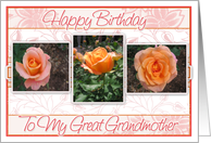 Happy Birthday Great Grandmother with Rose Snapshots card