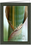 Bamboo Thank You For Listening with Verse Inside card