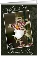 With Love on Fathers Day with Orchid Photo card