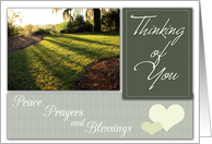 Thinking of You Bereaved Peace Prayers Blessing Religious Condolences card