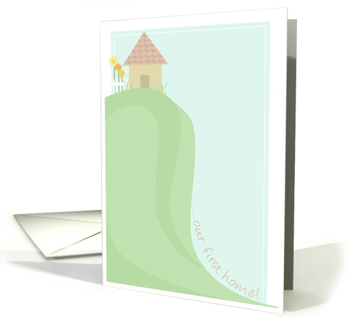 New Address Announcement with House on a Hill card (635052)