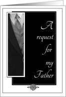 Father Best Man Request card