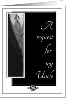 Uncle Groomsman Request card