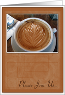 Coffee or Breakfast Meeting Invitation with Latte Art card