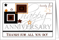 Happy 25th Anniversary Employee 25 years card