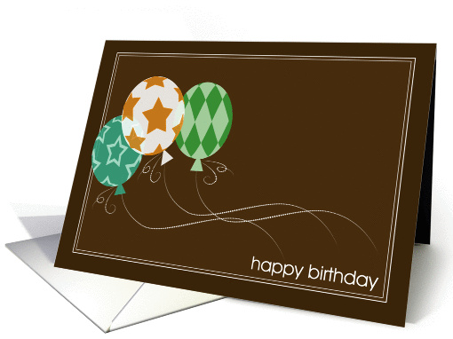 Happy Birthday- Employee- Three Balloons card (731583)