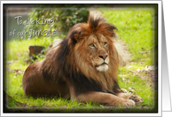 Fathers Day to the King of our Jungle with Lion photo card