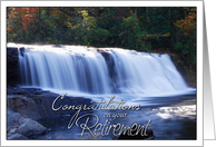 Congratulations on your Retirement with Calming Waterfall Photo card