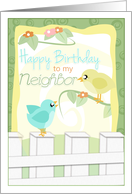 Little Birdies and Happy Birthday to My Neighbor card