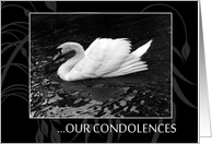 Business -Our Condolences- Swan card