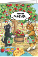 Best Friend Birthday Cats (Bud & Tony) card