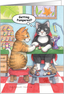 Manicure Cats Birthday (Bud & Tony) card