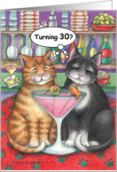 Cats 30th Birthday (Bud & Tony) card