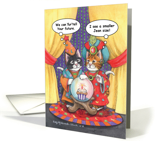 Fortune Teller Cats Birthday (Bud & Tony) card (1145734)