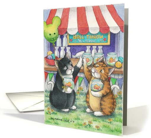 Cats Carnival Friendship (Bud & Tony) card (369230)