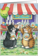 Cats Carnival Friendship (Bud & Tony) card