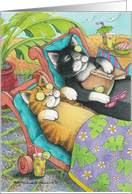 Cats Spa Birthday (Bud & Tony) card