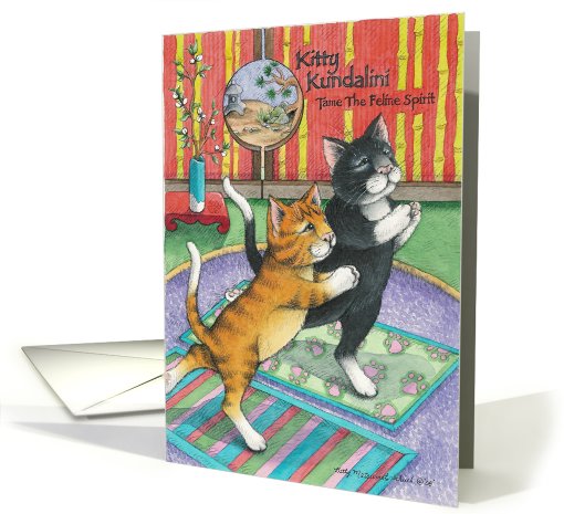 Cats Yoga Encouragement (Bud & Tony) card (374684)