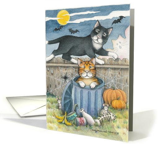 Alley Cats Halloween (Bud & Tony) card (374701)
