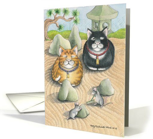 Cats Zen Garden Birthday (Bud & Tony) card (387252)