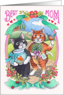 Cats Mother’s Day Best Mom (Bud & Tony) card