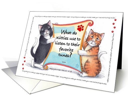 Cat Humor Korny Kitties Birthday Cats 'iPawed' card (634089)