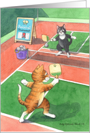 Pickleball Birthday Cats (Bud & Tony) card