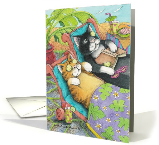 Spa Cats Invitation (Bud & Tony) card (774063)