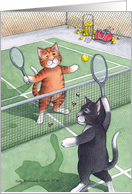Cats Tennis Invitation (Bud & Tony) card
