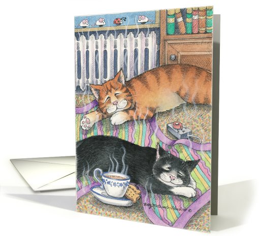 Slumber Party Cats Invitation (Bud & Tony) card (777835)