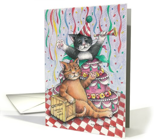 Birthday Party Cats Invitation (Bud & Tony) card (777845)