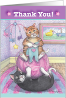 Thank You Cats Pink (Bud & Tony) card