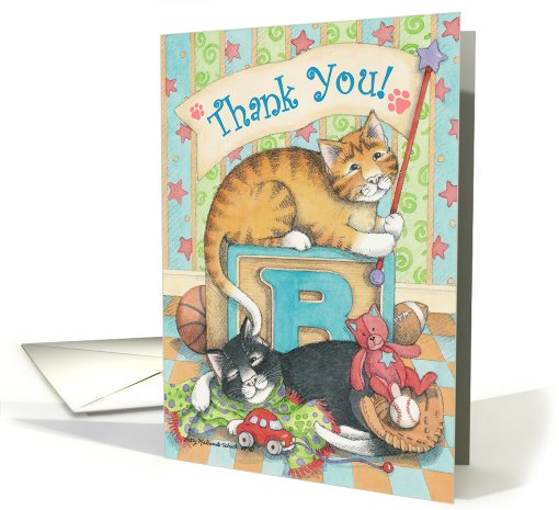Thank You Cats Banner (Bud & Tony) card (781327)