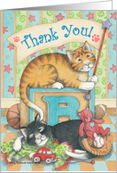 Thank You Cats Banner (Bud & Tony) card